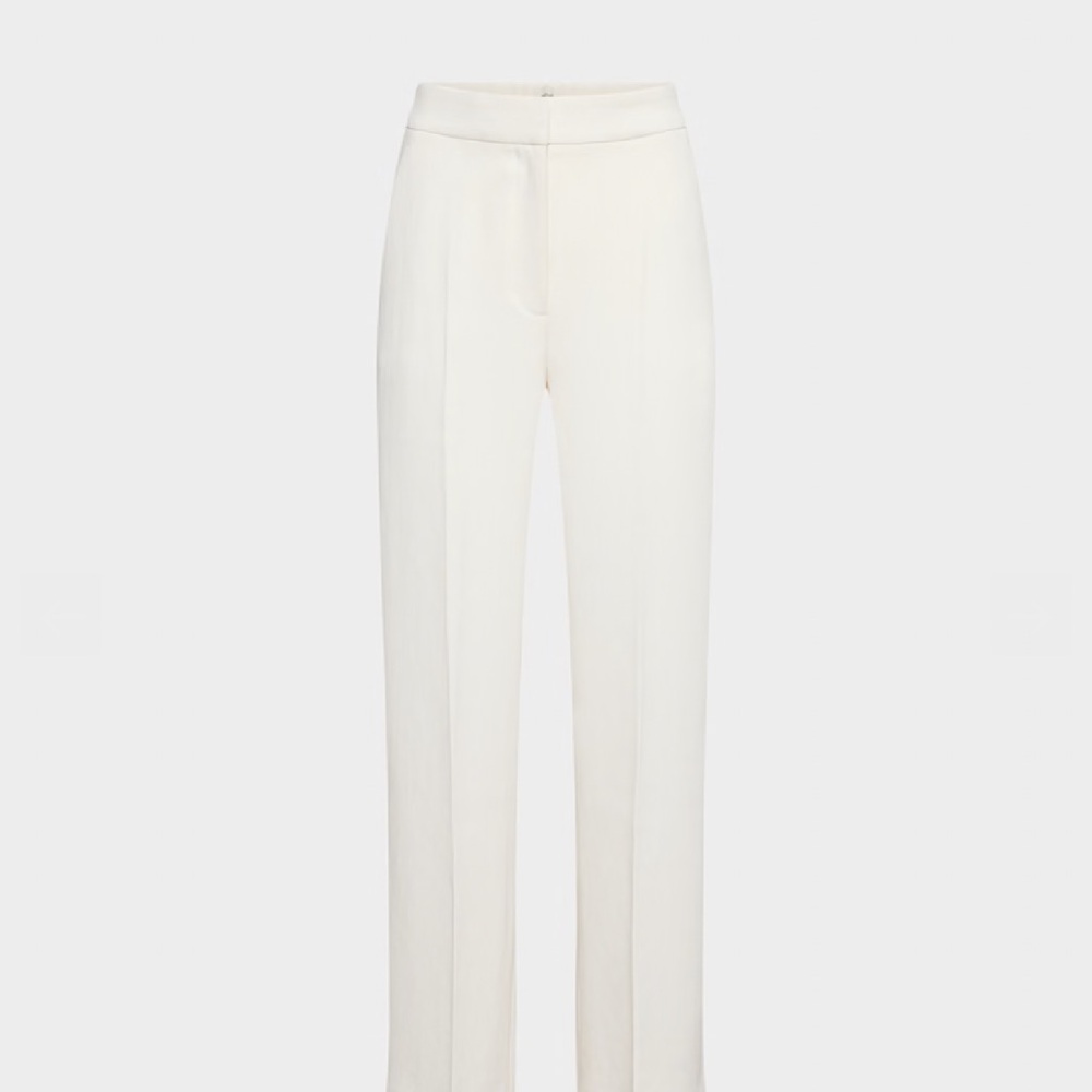 NWT Aritzia The Limitless Pant Wilfred Crepette Size 6 Short Wide Leg Cream - Picture 2 of 15